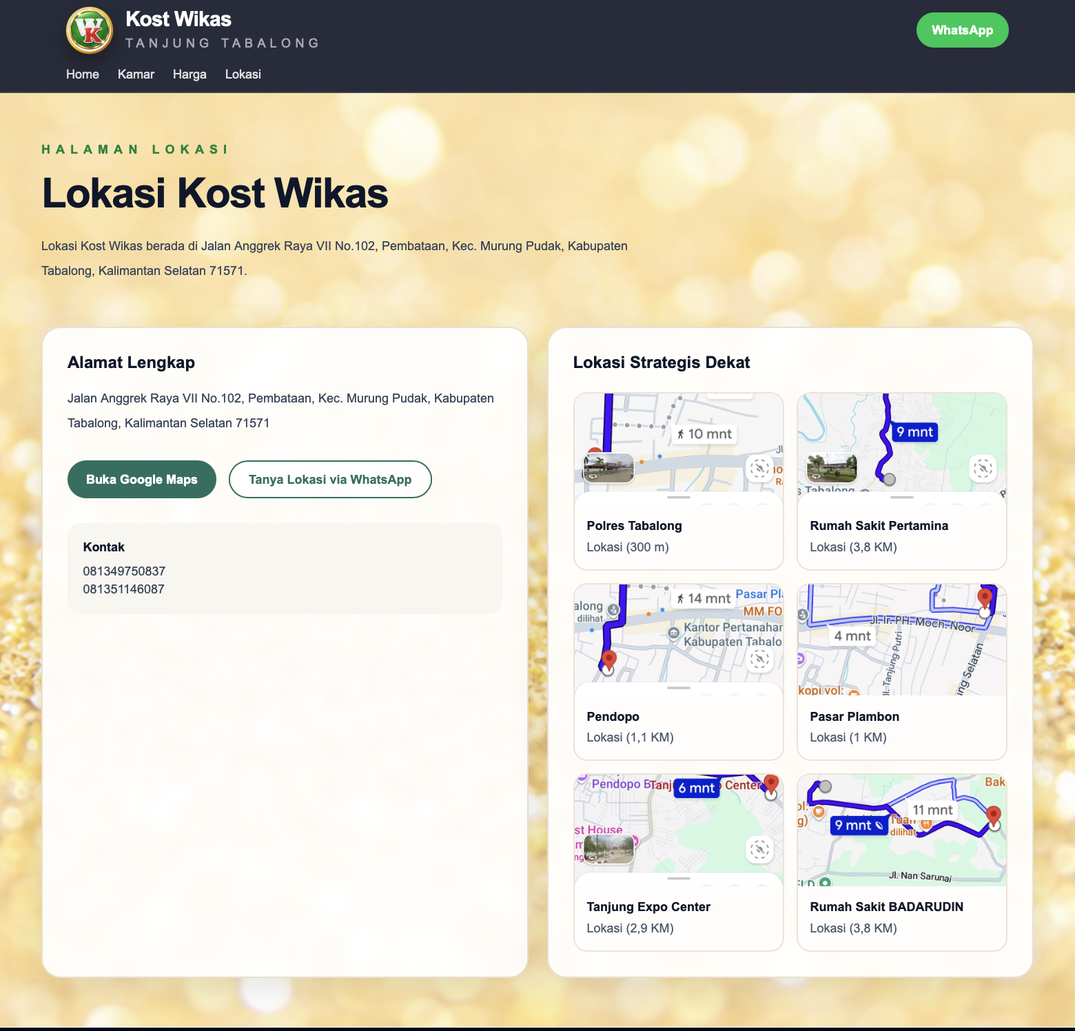 Website Kost dan Sewa Kamar thumbnail 4